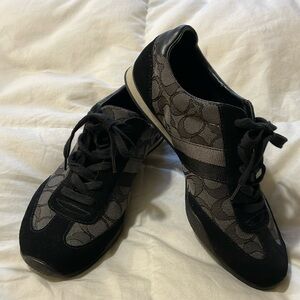 Coach | Kelson | Signature | Low Top| Canvas| Sneaker |Black Smoke| Size 8.5
